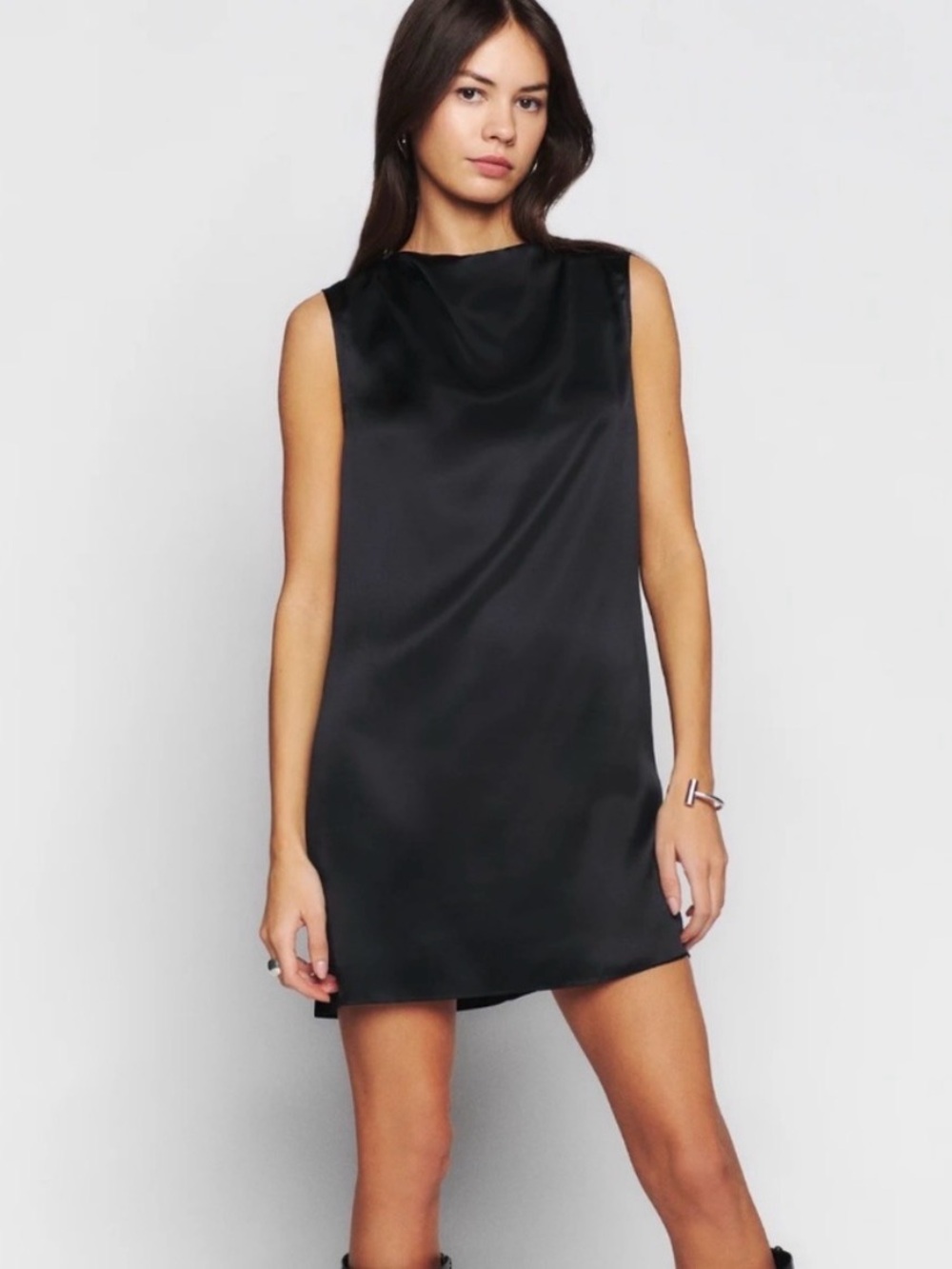 Reformation Serena Silk Mini Dress